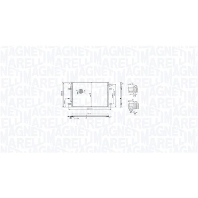Afbeelding van Condensor, airconditioning MAGNETI MARELLI 350203103400