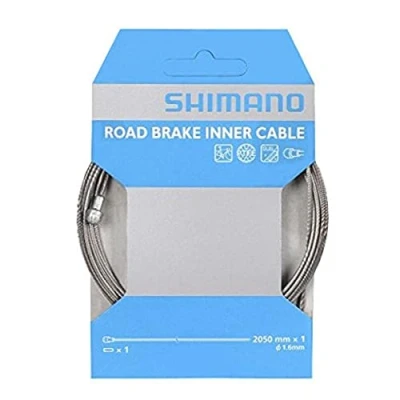 Afbeelding van Shimano Remkabel racefiets, zilver/zwart, lengte: 2,05 mm