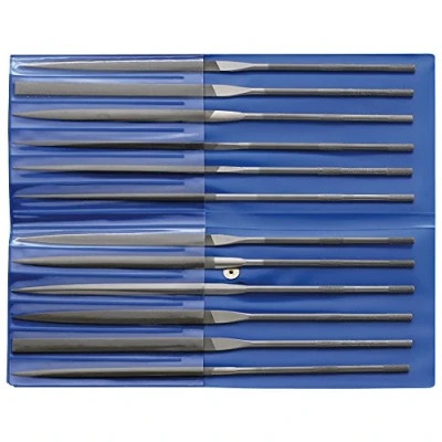 Afbeelding van Corradi naaldvijlset, 12 delig, Zwitserse zeef 2, 160 mm, 12314084 voor de middelfijne precisie bewerking van kleinste oppervlakken, doorbreken, geometriën, profielen en radiën