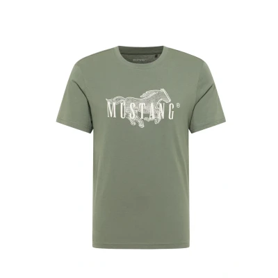 Afbeelding van Mustang Style Austin Tshirt print, Heren, Maat: XL, Grün