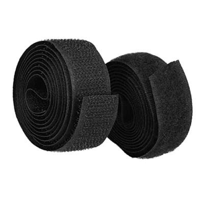 Afbeelding van mumbi klittenband om te naaien, bestaande uit haken en fleece op klittenbandsluiting 20 mm x 1 meter, zwart