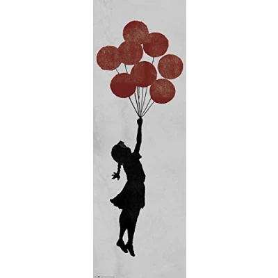 Afbeelding van Poster Brandalised Girl Floating Original 53x158cm