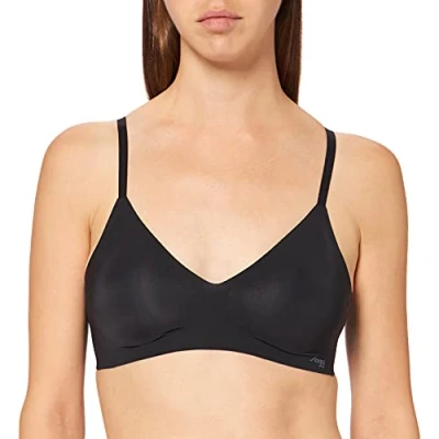 Afbeelding van Sloggi dames Ultra voorgevormde bralette met verstelbare bandjes en haaksluiting in de kleur Zwart, maat: XS