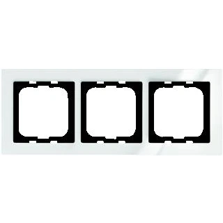 Afbeelding van Abb busch jaeger axcent 3 voudig afdekraam montage vert hori klem glans wit ral9016 kunststof ip20 2cka001754a4333