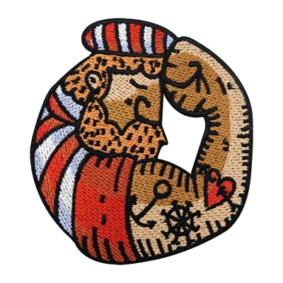 Afbeelding van Finally Home Seemann patch om op te strijken, maritieme patches, anker, strijkplaatje, scheeps en bootpatches, zee strijkpatches