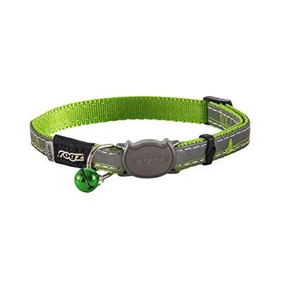 Afbeelding van Rogz Kattenhalsband NightCat Lime Swallows