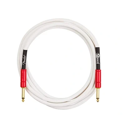 Afbeelding van Fender John 5 Instrument Cable White and Red, 10&quot;; instrumentkabel wit met rood 3 meter