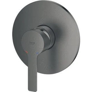 Afbeelding van Grohe lineare inbouwmengkraan opbouwdeel douche eengreeps keramische schijven hard graphite geborsteld 24063al1
