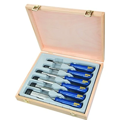 Afbeelding van Irwin Houtbeitel M444, 6 delige Set 6, 10, 13, 19, 25, 32 mm in houten kist TM444S6