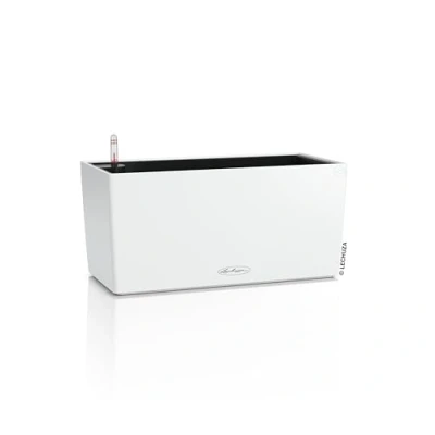 Afbeelding van LECHUZA BALCONERA Color 40 Plantenbak met uitneembare binnenbak bewateringssysteem ALL IN ONE set PON wit