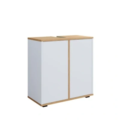 Afbeelding van Vicco Wastafelonderkast Didi, Wit/Kunstnijverheid, 60 x 62 cm met 2 deuren