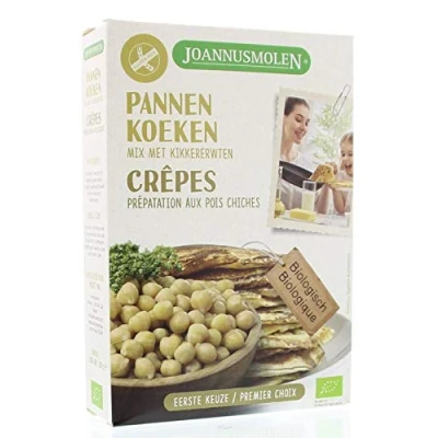 Afbeelding van Joannusmolen Pannenkoeken Mix met Kikkererwt Bio, 300 gram