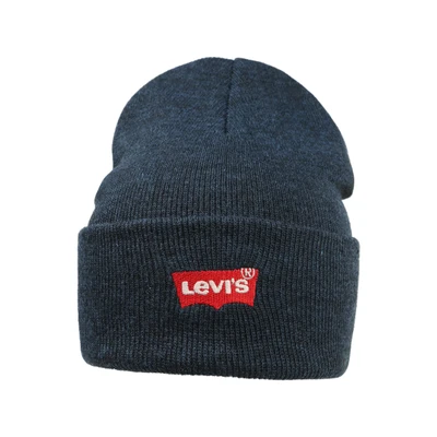 Afbeelding van Levi&#039;s RED Batwing Embroidered Slouchy Beanie Muts, Maat: One Size, Navy blue