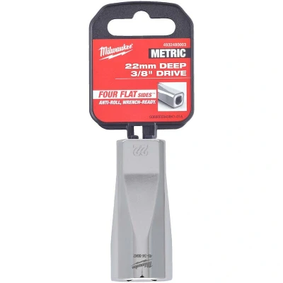 Afbeelding van Milwaukee Accessoires 3/8&quot; Lange Dop Metrisch 22 mm 4932480003