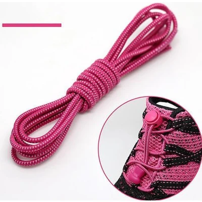 Afbeelding van Lock veters Ronde Elastische Schoenveters Hardlopen Laces Roze