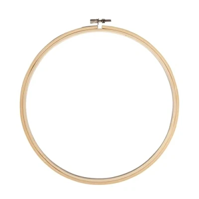 Afbeelding van Rayher 62559000 Borduurlijst hout, diameter 17 cm, ringhoogte 8 mm, ronde borduurlijst, borduurwerk, kruissteek