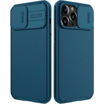 Afbeelding van Nillkin CamShield Magnetisch Hoesje Geschikt voor Apple iPhone 16 Pro Compatibel met MagSafe Camera Slider Back Cover Extra Bescherming Blauw