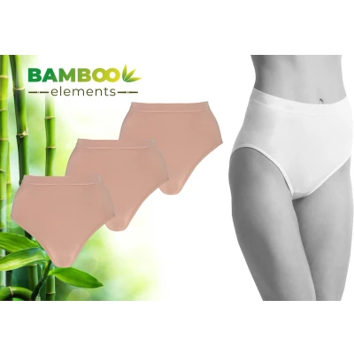 Afbeelding van Bamboo Essentials Naadloos Dames Ondergoed Bamboe 3 Stuks High Waist Slips Nude S Corrigerend