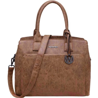 Afbeelding van Wimona Isabella 2060 Schoudertas / Laptoptas 15,4 inch Cognac