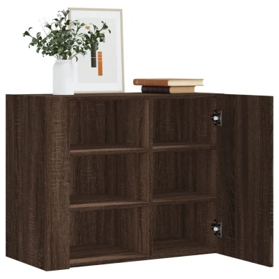 Afbeelding van vidaXL Wandkast 75x35x60 cm bewerkt hout bruin eikenkleurig