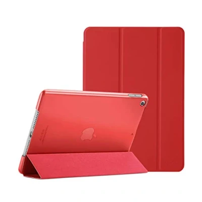 Afbeelding van ProCase Hoes voor 10,2 Inch iPad 9e Generatie 2021/iPad 8e 2020/iPad 7e 2019, Schokbestendige Hoesje Beschermhoes Smart Folio Cover Case Hard Back Shell Rood