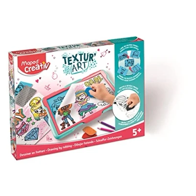 Afbeelding van Maped Creativ Textur&#039;Art Fashion tekenen door wrijven speels tekenbord creatieve vrije tijd kinderen vanaf 5 jaar 907046 meerkleurig