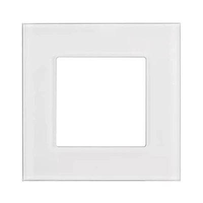 Afbeelding van Maclean Glazen frame voor contactdoos Modulaire wandcontactdoos Inbouw (glasraam wandcontactdoos, wit)