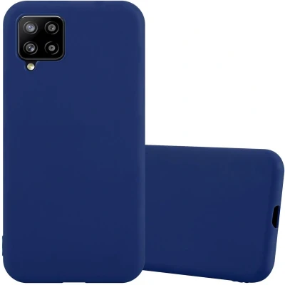 Afbeelding van Cadorabo Hoesje geschikt voor Samsung Galaxy A42 4G in CANDY DONKER BLAUW Beschermhoes TPU silicone Case Cover
