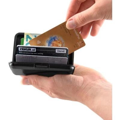 Afbeelding van RFID Anti Skim Aluminium Creditcardhouder Kaarthouder Card Protector Pasjeshouder Zwart