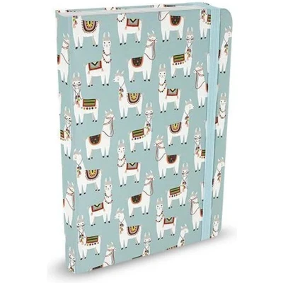 Afbeelding van Peter Pauper Notitieboek Llamas blue (mid size)