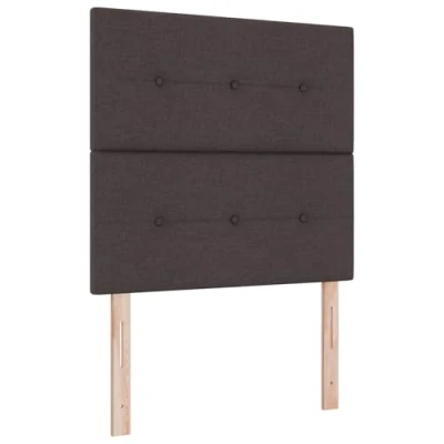 Afbeelding van vidaXL Boxspring Bed met Matras Donkerbruin 90x200 cm Stof