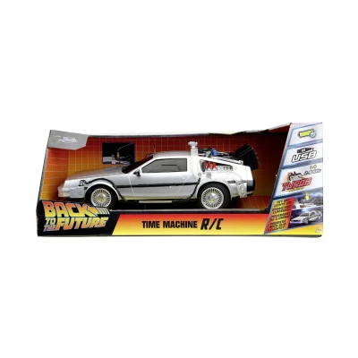 Afbeelding van Politiewagen op Afstandsbediening Back to the Future Delorean Zilverkleurig 1:16