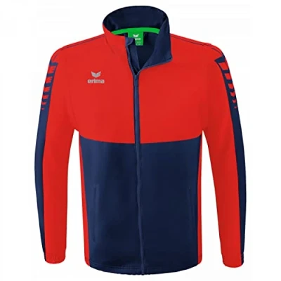 Afbeelding van Erima Six Wings jack met afneembare mouwen new navy/rood
