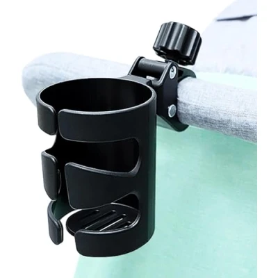Afbeelding van bekerhouder voor kinderwagens, Universele fiets, 360 graden draaibaar, flessenhouder waterbekerhouder trolleys mountainbikes, rolstoelfiets koffiehouder kinderwagen