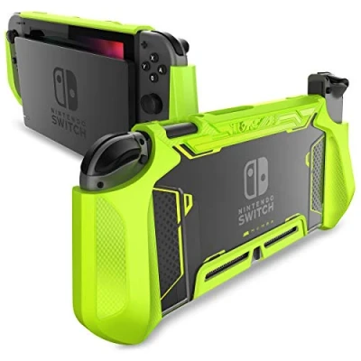 Afbeelding van Mumba beschermhoes voor Nintendo Switch, TPU, compatibel met Switch en Joy Con Controller, Groen
