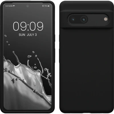 Afbeelding van kwmobile telefoonhoesje geschikt voor Google Pixel 7 Hoesje met siliconen coating Smartphone case in zwart