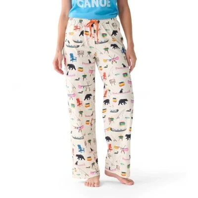 Afbeelding van Little Blue House Dames jersey broek pyjamabroek pyjama, meer, X Large, Aan het XL