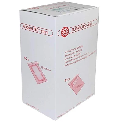 Afbeelding van Eilandpleister Rudavlies Steriel Wit 10 x 15 cm 50 stuks