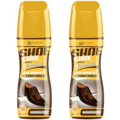 Afbeelding van Schoenpoets Bruin Kunststof 75 ml Set van 2 Knijpfles