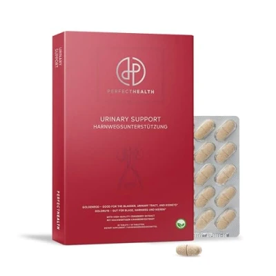 Afbeelding van Perfect Health Cranberry Tabletten 500mg Guldenroede en Vitamine C Hoge Dosering Vegan 30 Stuks