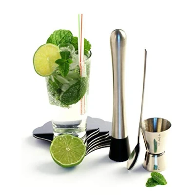 Afbeelding van Yoko Design 1238 Mojito set van roestvrij staal, 21,6 x 17,5 5 cm, grijs