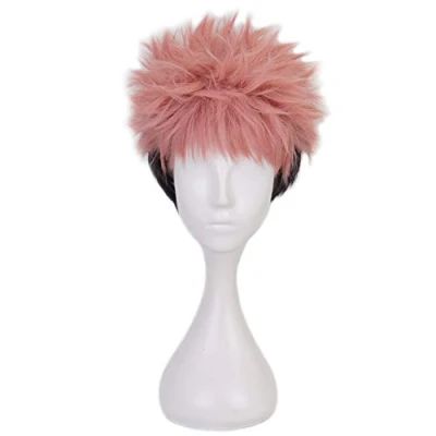 Afbeelding van HIROAKIYA Yuji Itadori Wig, Jujutsu Kaisen Cosplay Wig with Cap, Length approx.28cm