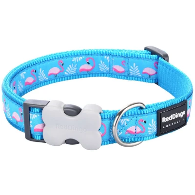 Afbeelding van Hondenhalsband Red Dingo STYLE FLAMINGO Turkoois