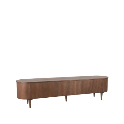 Afbeelding van LABEL51 Oliva tv meubel eiken 180x47x55 cm zwart Hout