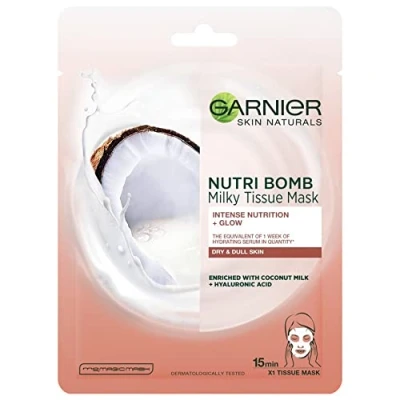 Afbeelding van Garnier Skin Naturals Milky Tissue Mask Textile Face With Coconut Milk For Dry