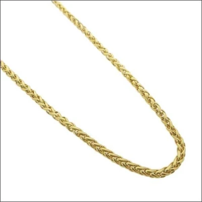 Afbeelding van vossenstaart ketting goudkleur Staal 70 cm 4mm