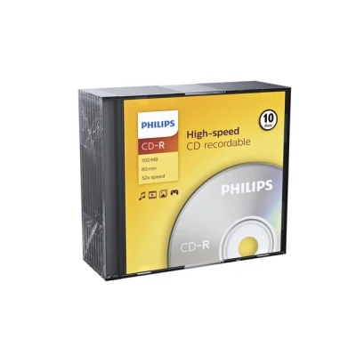 Afbeelding van CD R Philips 80Min 700MB 52x SL (10)