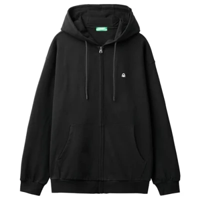Afbeelding van United Colors of Benetton Sweatshirt zonder capuchon voor heren, Zwart, S
