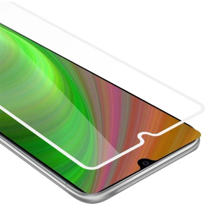 Afbeelding van Cadorabo Screenprotector geschikt voor Huawei MATE 20 Volledig scherm pantserfolie Beschermfolie in TRANSPARANT met WIT Gehard (Tempered) display beschermglas 9H hardheid 3D Touch