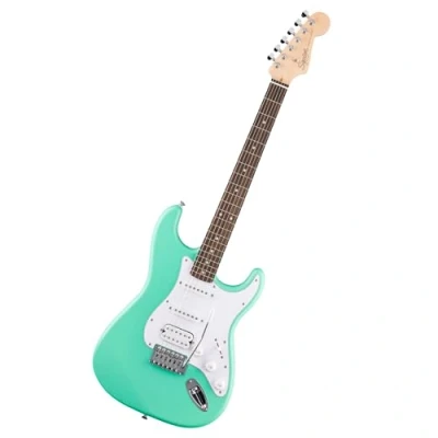 Afbeelding van Squier by Fender Debut Collection HSS Stratocaster elektrische gitaar, Laurel toets, witte slagplank, zeegroen
